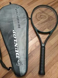 DUNLOP Adrenalin Rush 108 OS Tennis Racquet 4 5/8 w/Case, NICE SHAPE!
