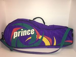 Prince  Tennis Racquet Bag - Vintage 1990's, Mutli Colored Purple green red RARE