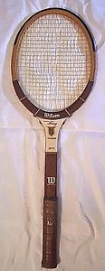 vintage tennis racket Billie Jean King Autograph Victor wooden wood Wilson USA