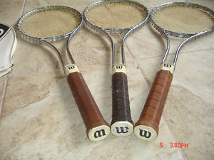 Tennis Racquet Racket Lot of 3 Vintage Metal Wilson T-2000 Jimmy Connors