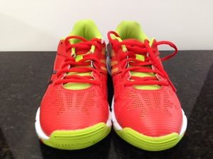 New Children Asics Gel Solution Speed 3 Tennis Shoe Size 2.0 Orange Black Lime
