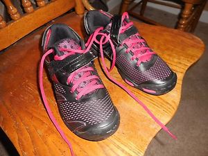 Babolat Women Sz 8 Black/red Tennis Shoes Lace Up Velcro Lo Top