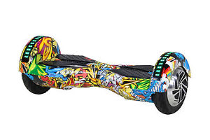 carte d'équilibre E ROBWAY W2 Hoverboard 8`Pneu Graphite Jaune