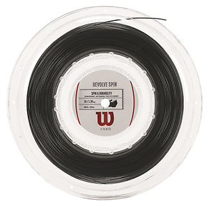 Wilson Revolve Spin 16 Tennis String 200 m / 660 ft Reel - Black - Auth Dealer