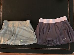 Lot of 2 Women's Nike Dri-Fit Tennis Running Skirt/Skort/Shorts SZ S