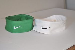 2 Nike Dri-Fit Women's Swoosh Headbands Tennis Golf Basketball NWT - Green White