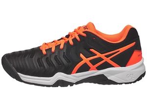 Asics Gel Resolution 7 junior Black/Orange/White C700Y-9030