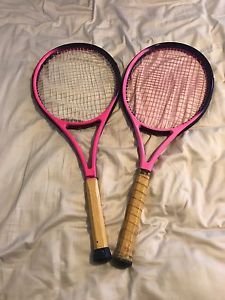 2x Pair Donnay VST Fuga Pro Pink Tennis Racket L1