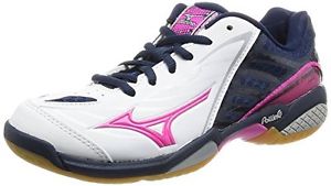 [Mizuno] badminton shoes WAVE FANG FL [Ladies] 71GA1630 65 white  pink  navy...