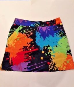 Loud Mouth Ladies Skort US Sz 4 UK Sz 12 Paintballs Design Tennis 1 Owner EUC