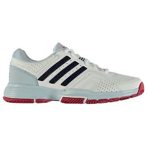 adidas Barricade Court 2 Tennis Shoe Womens White Sports Trainers Sneakers