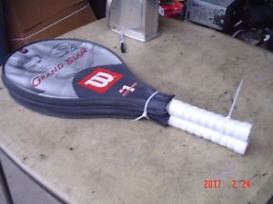 2 - Wilson Grand Slam Pete Sampras Tennis Racquets w Covers 4 1/4 w Overwrap
