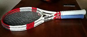 Wilson six one 95 18x20 a pair of tennis racquets