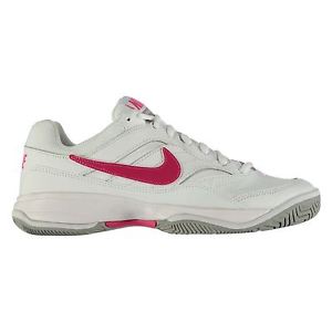 Nike Court Lite Tennis Shoes Womens White/Cherry Sports Trainers Sneakers