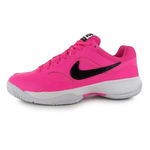 Nike Court Lite Tennis Shoes Womens Pink/Black Sports Trainers Sneakers
