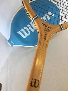 Vintage Wilson Crown CHAMP Wood Tennis Racquet Racket W Cover