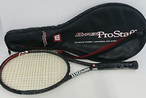 Wilson Hyper Pro Staff 5.0 Carbon Mid Plus Tennis Racquet 4 5/8 Free Shipping