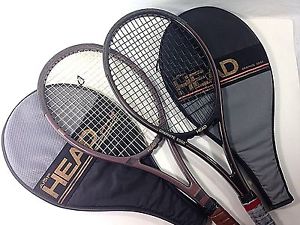LOT 2 AMF-HEAD Racquets - COMPOSITE EDGE & GRAPHITE EDGE 4-1/2" Grip Vintage USA