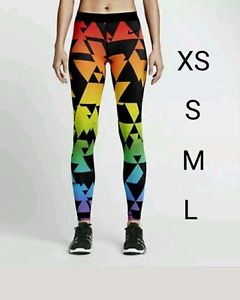 NIKE WOMEN`S LEGGINS BETRUE FASHION COLOR RAINBOW LGBT YOGA RUNNING TRAINING
