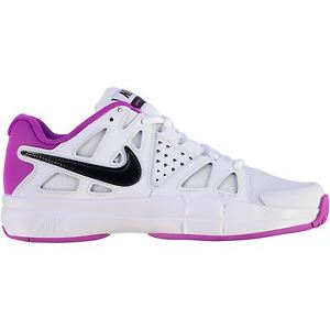 Nike Air Vapor Advantage Tennis Shoes Womens White/Blk/Violet Trainers Sneakers