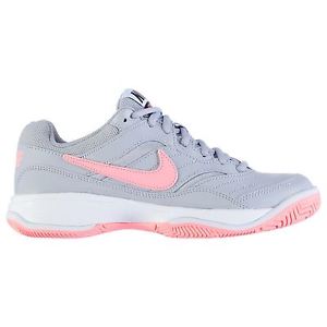 Nike Court Lite Tennis Shoes Womens Grey/Pink Sports Trainers Sneakers
