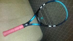Babolat Soft Drive tennis RACQUET 4 1/2". 98"sq No cracks, new strings/overgrip.