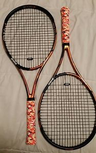 2 PRINCE Tour PRO 100 16x18 4 1/4 grip Tennis Racquets LIKE NEW