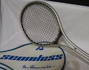 Vintage 1971 Seamless Ken Rosewall Autograph Aluminum Tennis Racquet 4 1/2