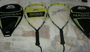 Twin Slazenger Magnum Racquetball Raquets with cases