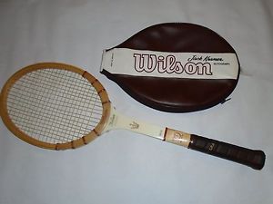 Wilson Jack Kramer Autograph Red Crown Wood Tennis Racquet + Case. 4 5/8L. A+.