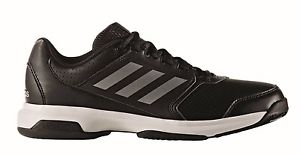 adidas Camisetas Hombre Botín Tennischuh Adizero Attack negro / plata / blanco