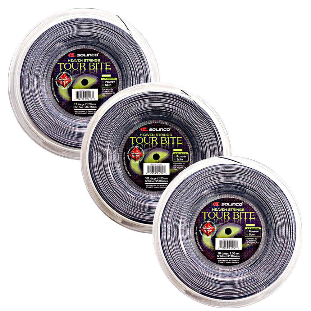 Tour Bite Diamond Rough Tennis String Reel Silver image 1