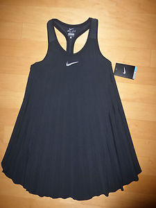 New Nike Eugenie Bouchard Black Pleated Dress Size XS
