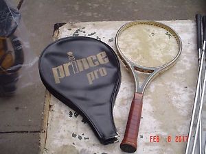 Prince Woodie Graphite Wood Laminate Big Head Tennis Racquet 4 5/8 Leather Grip