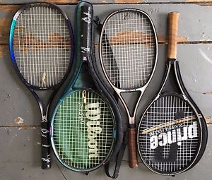 Lot of 4 Tennis Racquets Prince Yonex Head Wilson