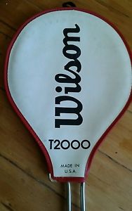 Vintage Wilson Racket T2000 USA Cover Leather Grip Lite Weight