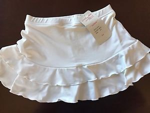 Little Miss Tennis Brand Tennis Skirt For Girls (white)