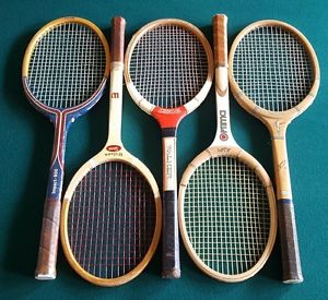 Lot 5 Vintage wood tennis rackets raquets Decoration Davis Wilson Spalding