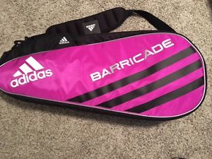 NEW Adidas Barricade IV Tour 3 Racquet Bag with Tags - Flash Pink & Black