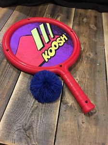 1991 Koosh Ball Red Paddle Racquets OddzOn Vintage Kids Toy Qty 1 Blue Ball