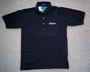*NEW* Wilson K-Factor Tennis Polo Shirt - Black - Size M - 100% Cotton