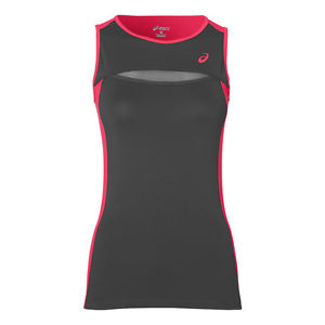 Asics Camiseta Damas Tennis Club Camiseta Sin Mangas negro/fucsia