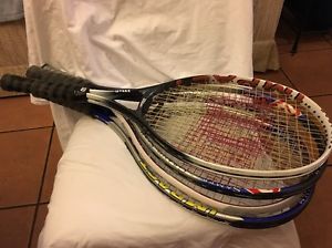 Lot of 4 Tennis Racquets Wilson