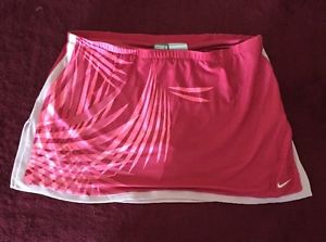 ❤️ Womens Nike DriFit Dri Fit Skirt Skort Tennis Golf L Pink salmon Ferns NEW