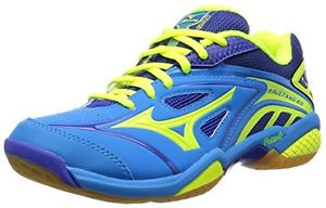 Mizuno Badminton Shoes Wave Fang SS Speed Style 71GA151045 Blue/Yellow/Blue 265