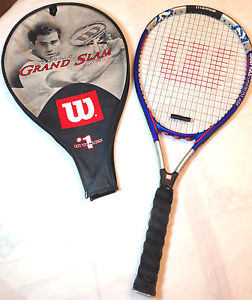 WILSON SIGNATURE PETE SAMPRAS TITANIUM TENNIS RACKET 4-1/2 L4 METALLIC BLUE NEW!