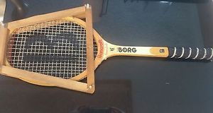 Vintage Custom Bancroft Monte Carlo Wood Tennis Racquet - Bjorn Borg Model 4 1/2