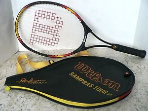 Pete Sampras Autograph WILSON Tennis Racquet 4"Grip  @ Cover Sampras Tour 25