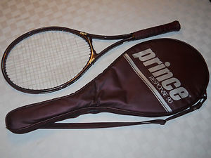 NICE VINTAGE 1987 PRINCE ADVANCE RESPONSE 90 MIDSIZE TENNIS RACQUET & BAG 4 1/4