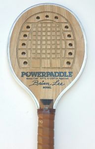 PowerPaddle Brian Lee Model Paddle Tennis Paddleball Racquet Wood